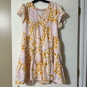 THML Patterned Tiered Dress
